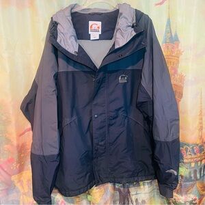 Sorel Men's Black and Gray Raincoat